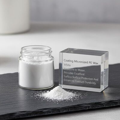 پوشش موم پلی اتیلن میکرونیزه سفید نامحلول در آب، محافظت عالی از سطح را فراهم می کند و دوام محصول را افزایش می دهد