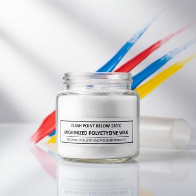 نقطه اشتعال زیر ۱۲۰ درجه سانتیگراد موم پلی اتیلن میکرونیزه شده که پایداری حرارتی عالی را تضمین می کند و در رنگ ها و افزودنی های پلیمری استفاده می شود