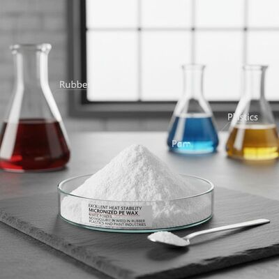 موم پلی اتیلن میکرونیزه با پایداری حرارتی عالی، پودر سفید، نامحلول در آب، مورد استفاده در صنایع لاستیک، پلاستیک و رنگ